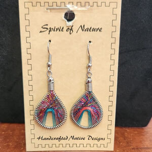 Silver Blue Teardrop Earrings